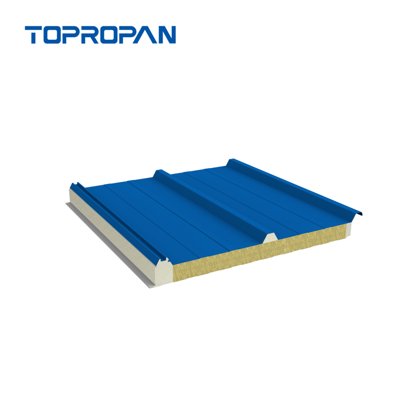 3ribs Rock wool Roof Sandwich Panel