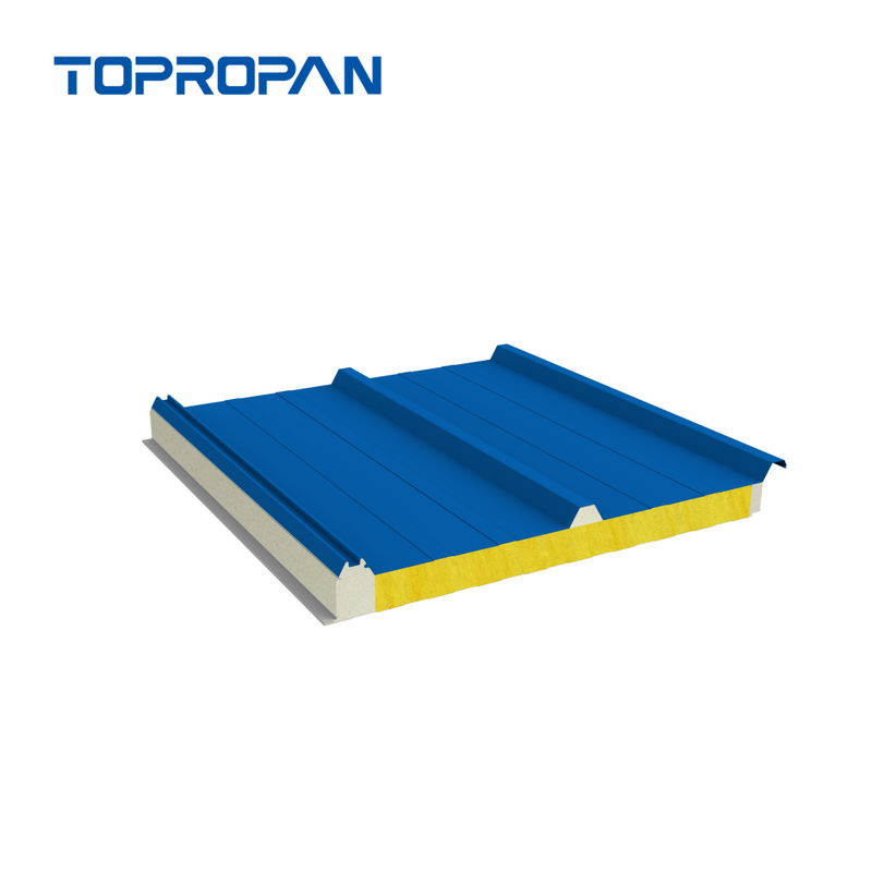 3ribs glass wool roof sandwich panel 