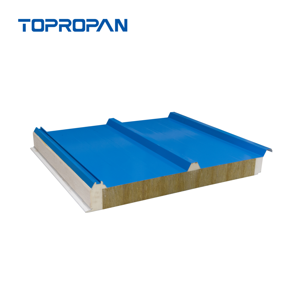 3ribs Rock wool Roof Sandwich Panel