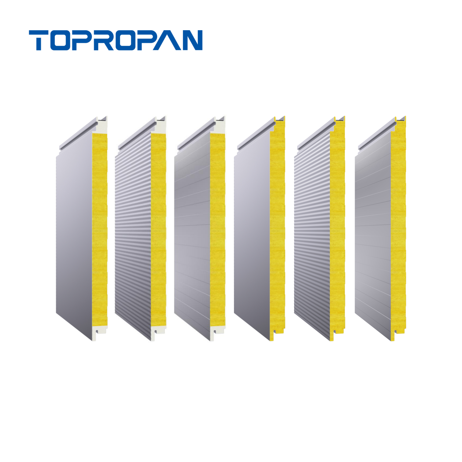 Glasswool sandwich panel installation and structural layers